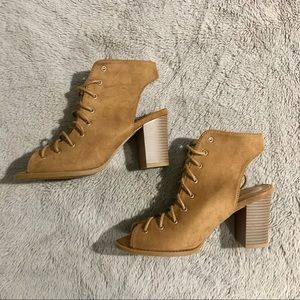 Heeled Peek-a-Boo Booties